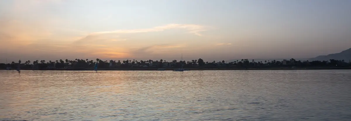 The Nile at Luxor at sunset