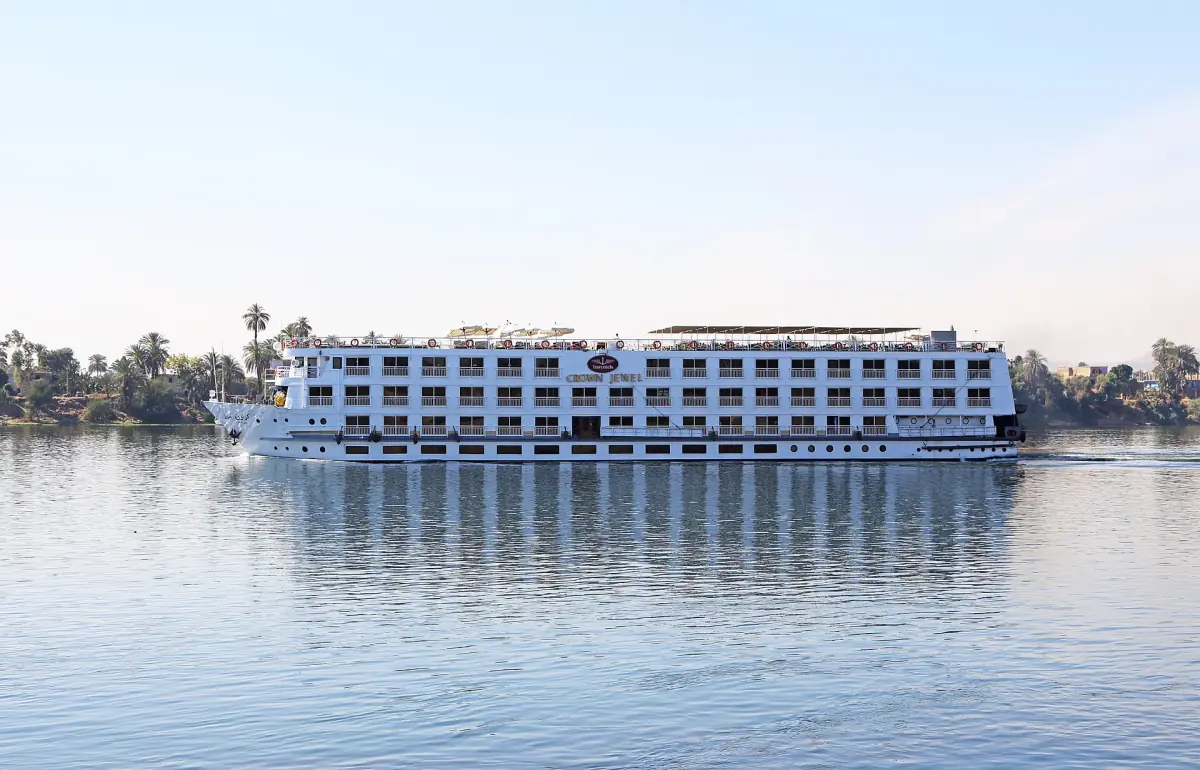 A Nile cruise ship on the river